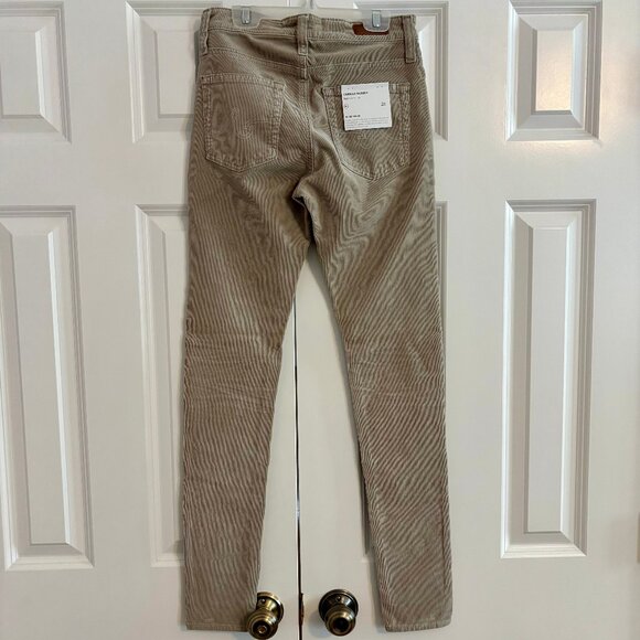 NWT Ag Adriano Goldschmied Farrah Skinny High Rise Tan Corduroy Pants Women 26 - Picture 4 of 11
